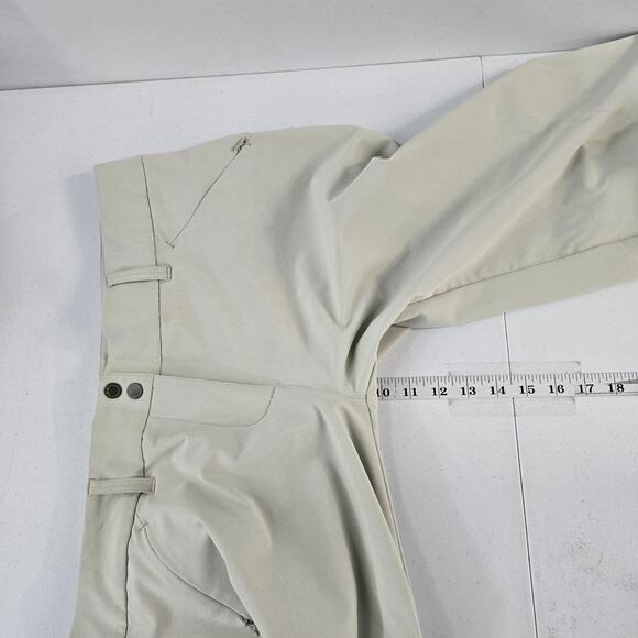 Lolë Women’s Performance Stretch Pants Beige Straight Leg UPF 50+ Size 14 6073 - Picture 9 of 12